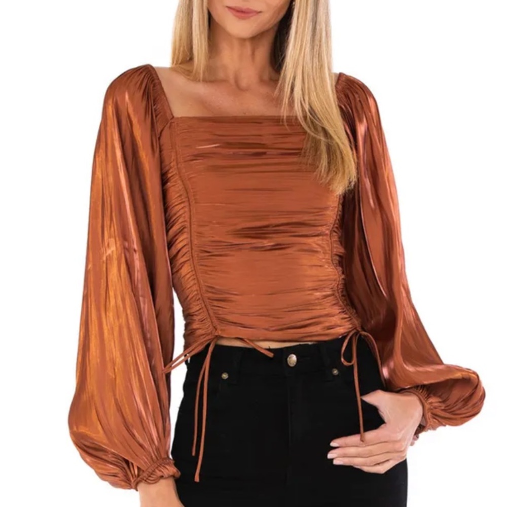 Line & Dot | Peyton Top | Toffee | Size XS